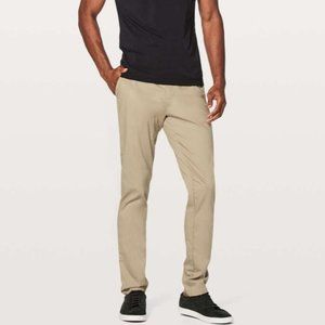 NEW Lululemon Commission Slim-Fit Pant 34" Warpstreme Khaki Tofino Sand